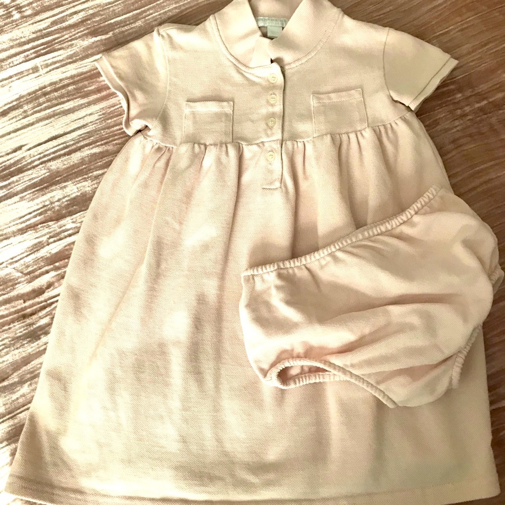 Burberry 24 mo polo dress with diaper cover